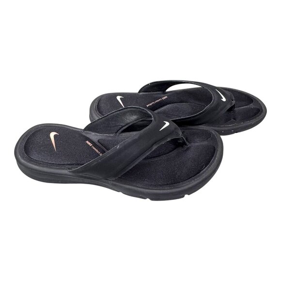 Nike Black Ultra Comfort Thong Sandals Cushioned Beach Flip Flops Size 7 Womens - Picture 6 of 7